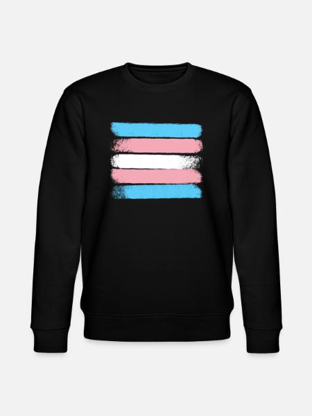 Trans Pride Strokes - Stanley/Stella CHANGER Unisex Organic Sweatshirt - black