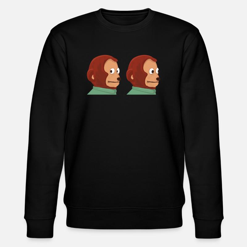 Lustiges Affenpuppen-Meme - Stanley/Stella Unisex Bio-Sweatshirt CHANGER  - Schwarz