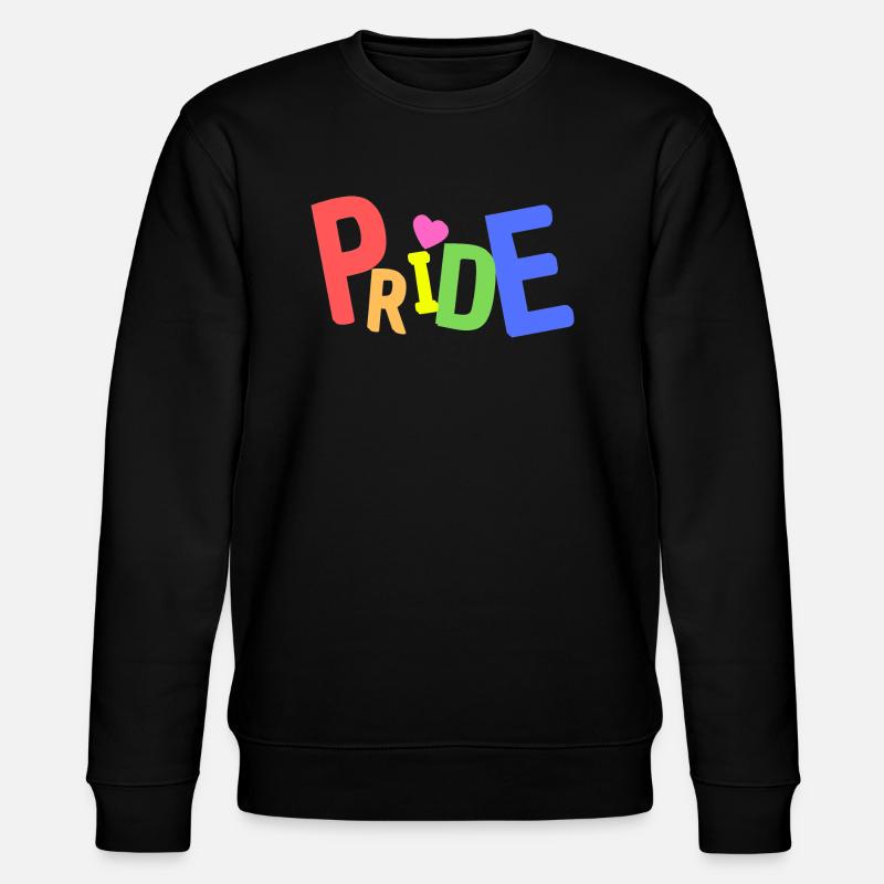 PRIDE Schriftzug - Stanley/Stella Unisex Bio-Sweatshirt CHANGER  - Schwarz