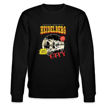 Heidelberg Deutschland Stadt Skyline Vintage Retro - Stanley/Stella Unisex Bio-Sweatshirt CHANGER  - Schwarz - Vorne - Nik (191cm) & Marisol (170cm)