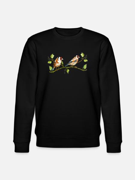 Bunte Vögel - Stanley/Stella Unisex Bio-Sweatshirt CHANGER  - Schwarz