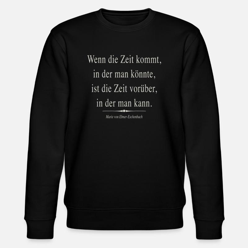 Die Zeit - Stanley/Stella Unisex Bio-Sweatshirt CHANGER  - Schwarz