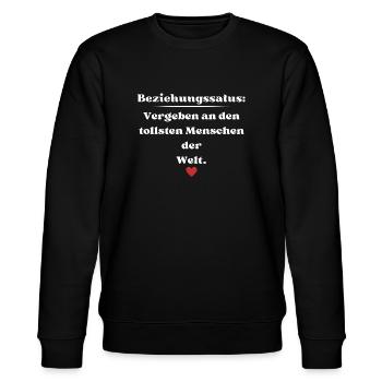 Vergeben an den tollsten Menschen der Welt - Stanley/Stella Unisex Bio-Sweatshirt CHANGER  - Schwarz - Vorne - Nik (191cm) & Marisol (170cm)