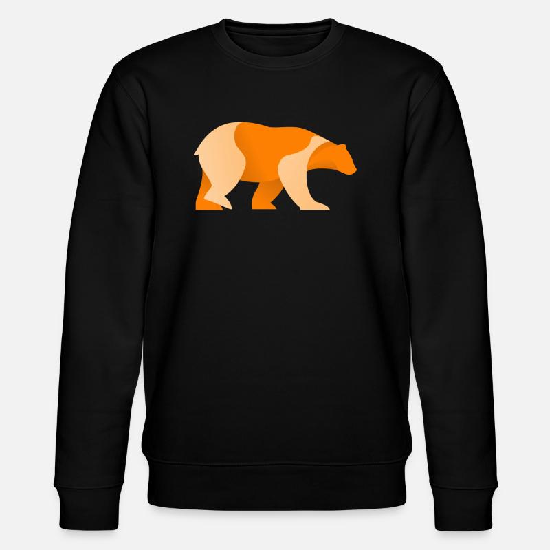 Bear Logo - Stanley/Stella CHANGER Unisex Organic Sweatshirt - black