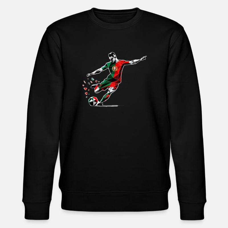 Fussball Portugal - Stanley/Stella Unisex Bio-Sweatshirt CHANGER  - Schwarz