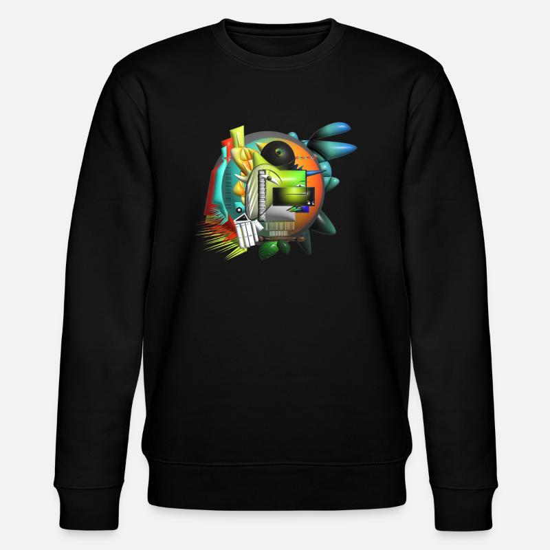 Abstract Art Cubism - Stanley/Stella CHANGER Unisex Organic Sweatshirt - black