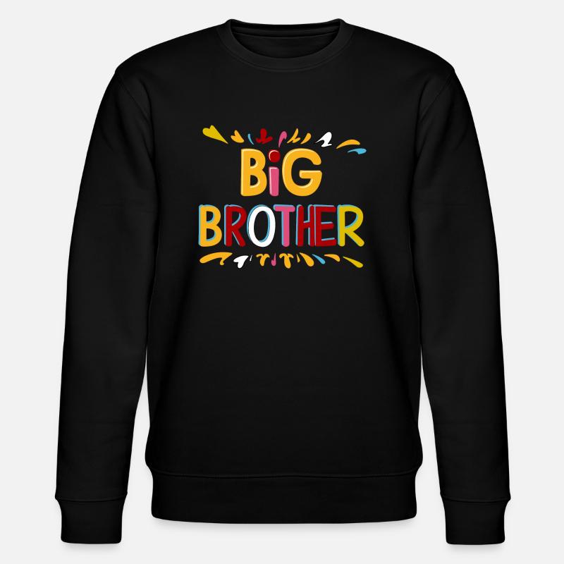 GROßER BRUDER - Stanley/Stella Unisex Bio-Sweatshirt CHANGER  - Schwarz