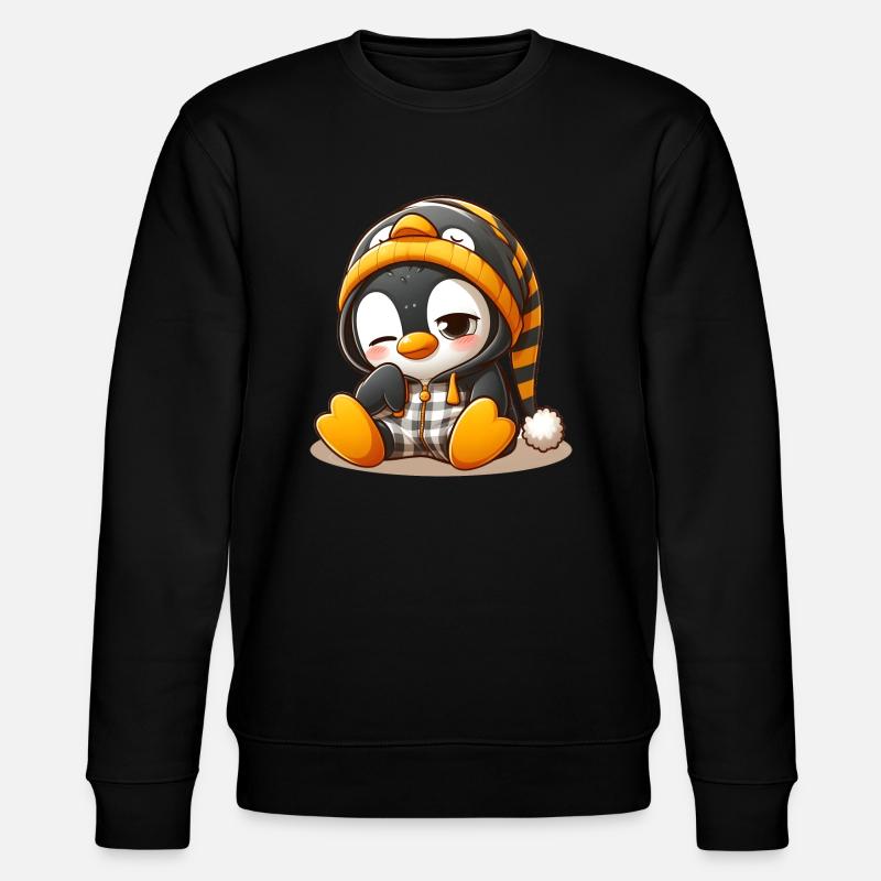 Tired Penguin - Stanley/Stella CHANGER Unisex Organic Sweatshirt - black