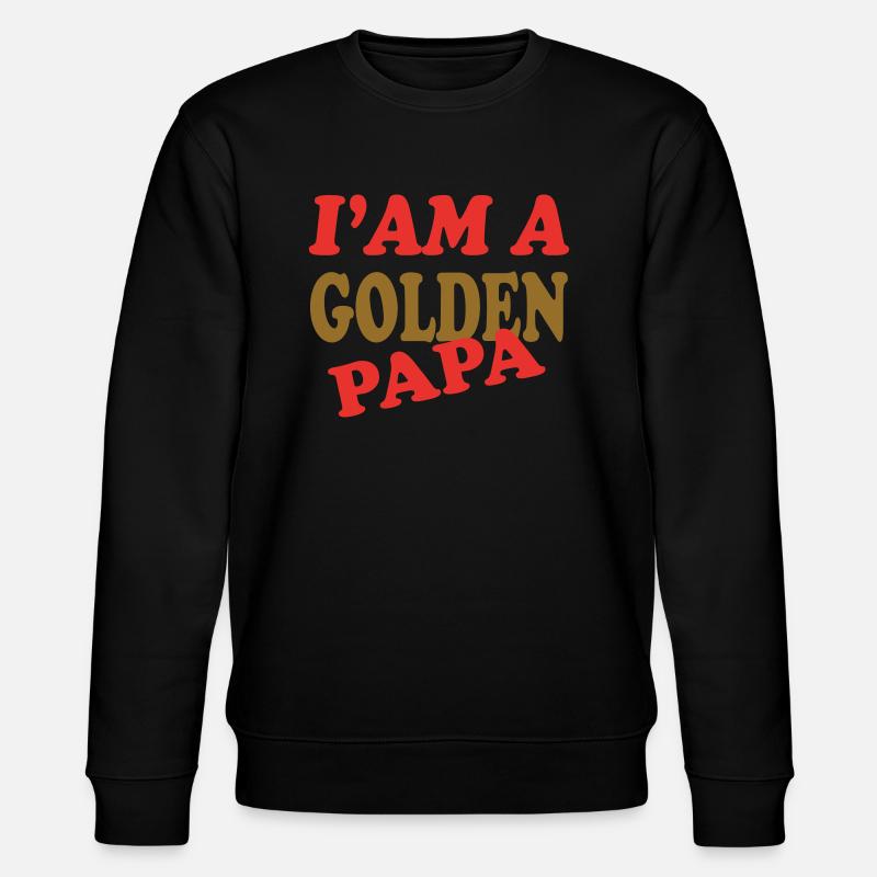 GOLDENES PAPA - Stanley/Stella Unisex Bio-Sweatshirt CHANGER  - Schwarz