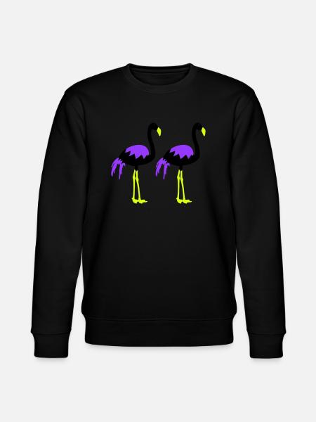 flamingos - Stanley/Stella CHANGER Unisex Organic Sweatshirt - black