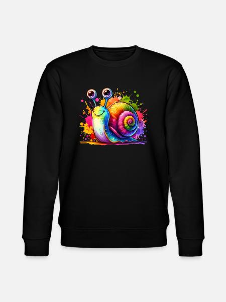 Cute Snail Kids - Stanley/Stella CHANGER Unisex Organic Sweatshirt - black