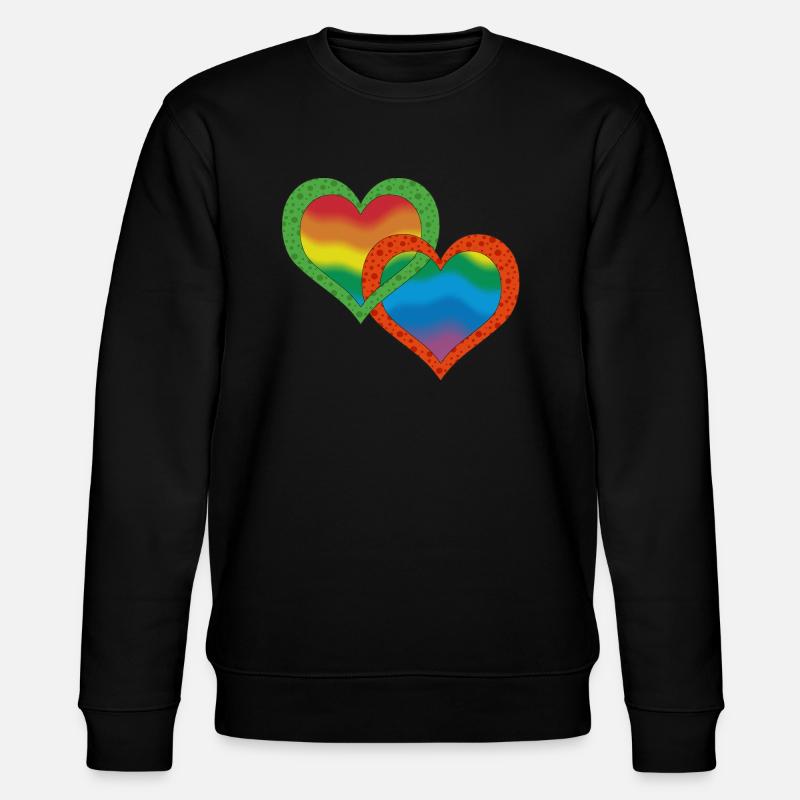 Herz - Stanley/Stella Unisex Bio-Sweatshirt CHANGER  - Schwarz