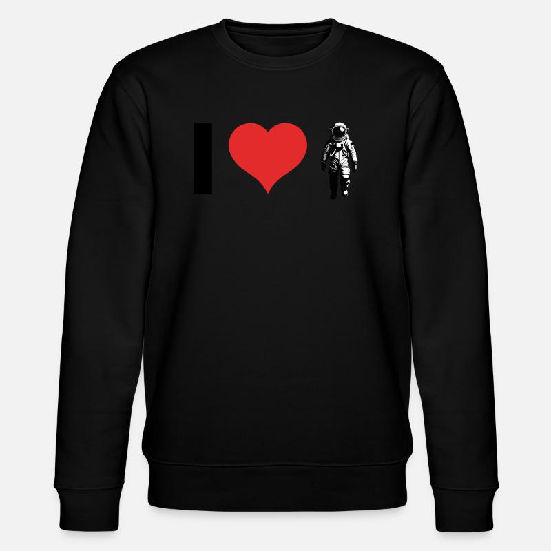 I love Astronauts - Stanley/Stella CHANGER Unisex Organic Sweatshirt - black