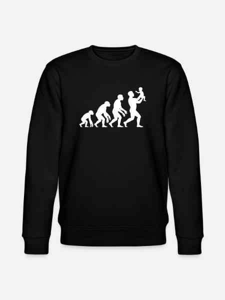 Evolution from monkey to dad - Stanley/Stella CHANGER Unisex Organic Sweatshirt - black