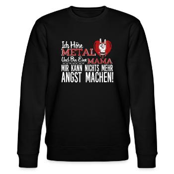 Metal Mama - Stanley/Stella Unisex Bio-Sweatshirt CHANGER  - Schwarz - Vorne - Nik (191cm) & Marisol (170cm)