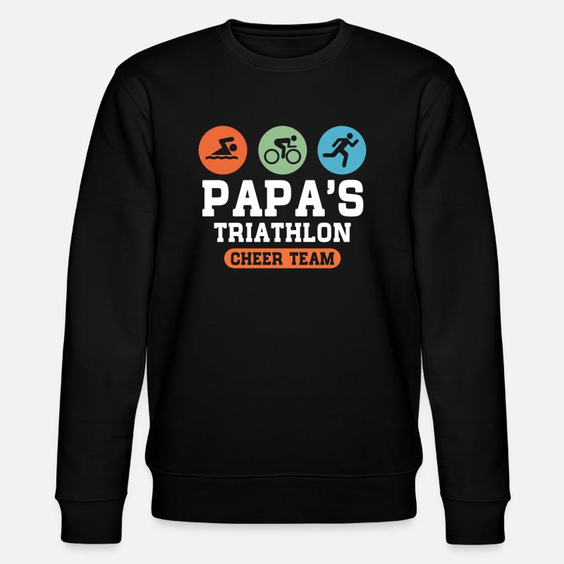 Triathlon Papa - Stanley/Stella Unisex Bio-Sweatshirt CHANGER  - Schwarz