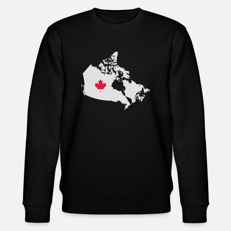 Kanada, Canada Map - Stanley/Stella CHANGER Unisex Organic Sweatshirt - black