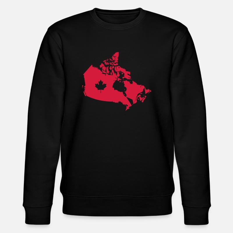 Kanada, Canada Map - Stanley/Stella CHANGER Unisex Organic Sweatshirt - black
