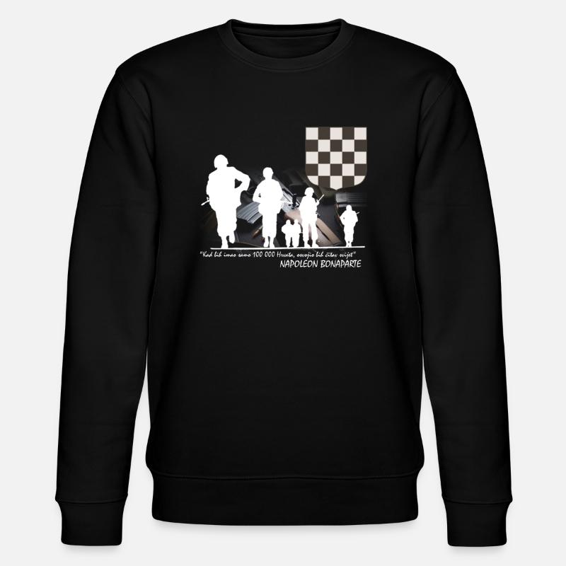 HRVATSKA VOJSKA - Stanley/Stella Unisex Bio-Sweatshirt CHANGER  - Schwarz