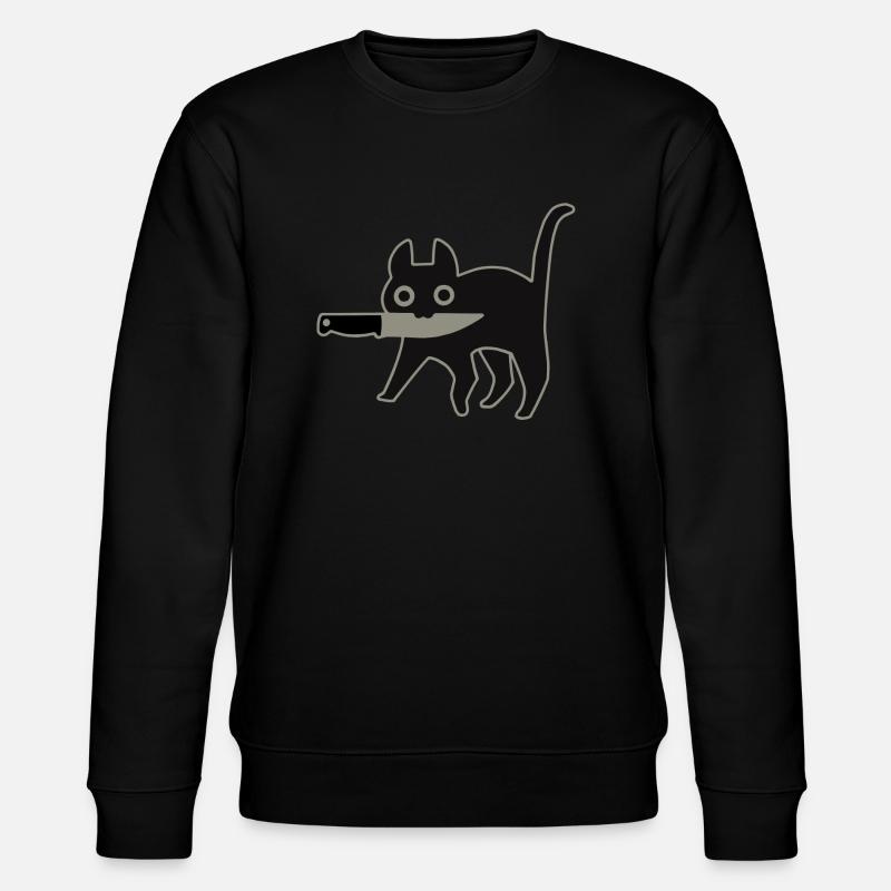 GattoColtello_Black - Stanley/Stella Unisex Bio-Sweatshirt CHANGER  - Schwarz