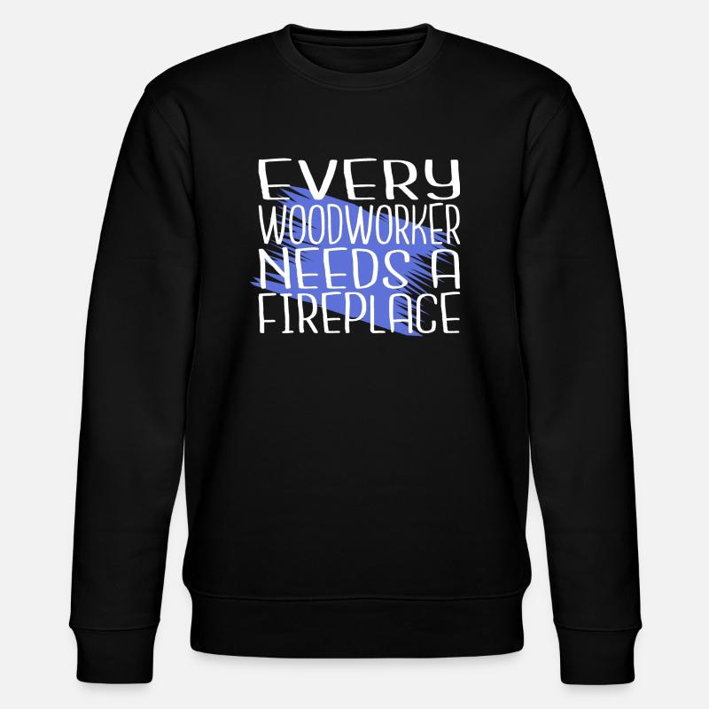 logging union carpenter cabinetmaker - Stanley/Stella CHANGER Unisex Organic Sweatshirt - black