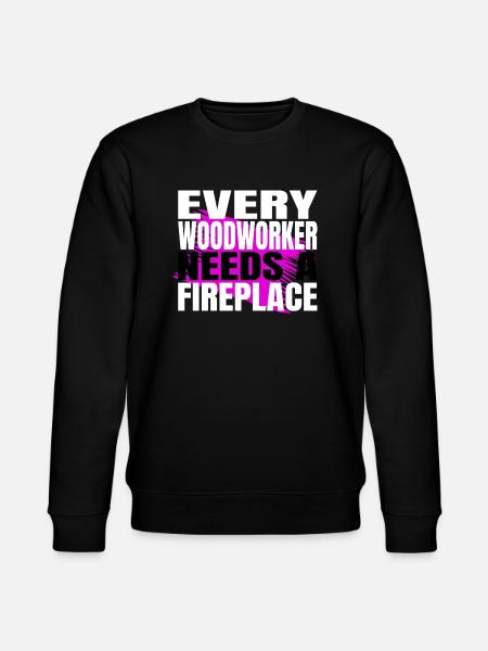 funny woodworking daddesign carpentry - Stanley/Stella CHANGER Unisex Organic Sweatshirt - black
