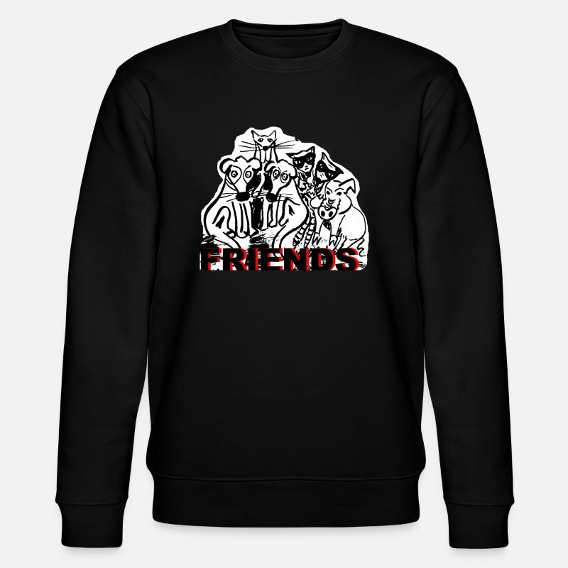 ZoffArt FRIENDS - Stanley/Stella Unisex Bio-Sweatshirt CHANGER  - Schwarz
