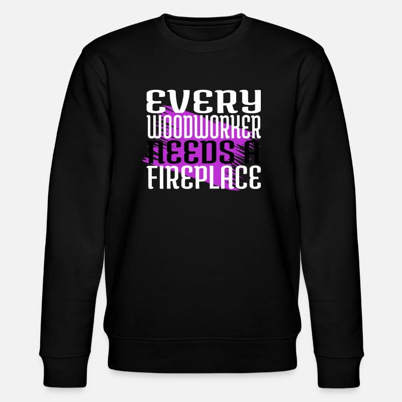 carpenter funny tshirts statement lumber - Stanley/Stella Unisex Bio-Sweatshirt CHANGER  - Schwarz