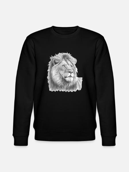 Tête de Lion Tête de Lion Noir et Blanc Dessiné - Sweat bio CHANGER Stanley/Stella Unisexe - noir