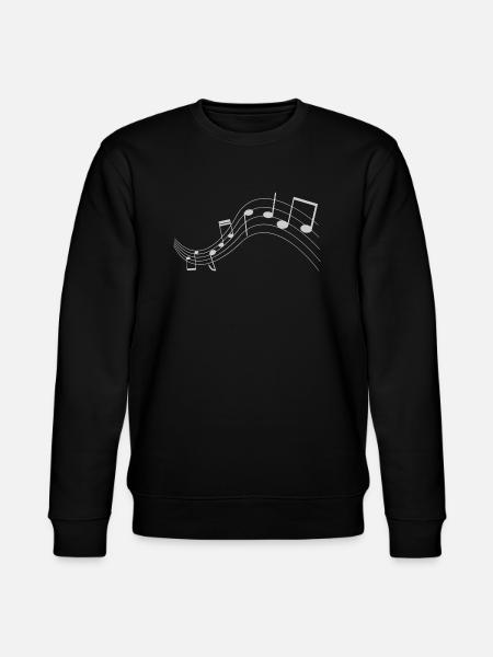 Musical notes T-shirt - Stanley/Stella CHANGER Unisex Organic Sweatshirt - black