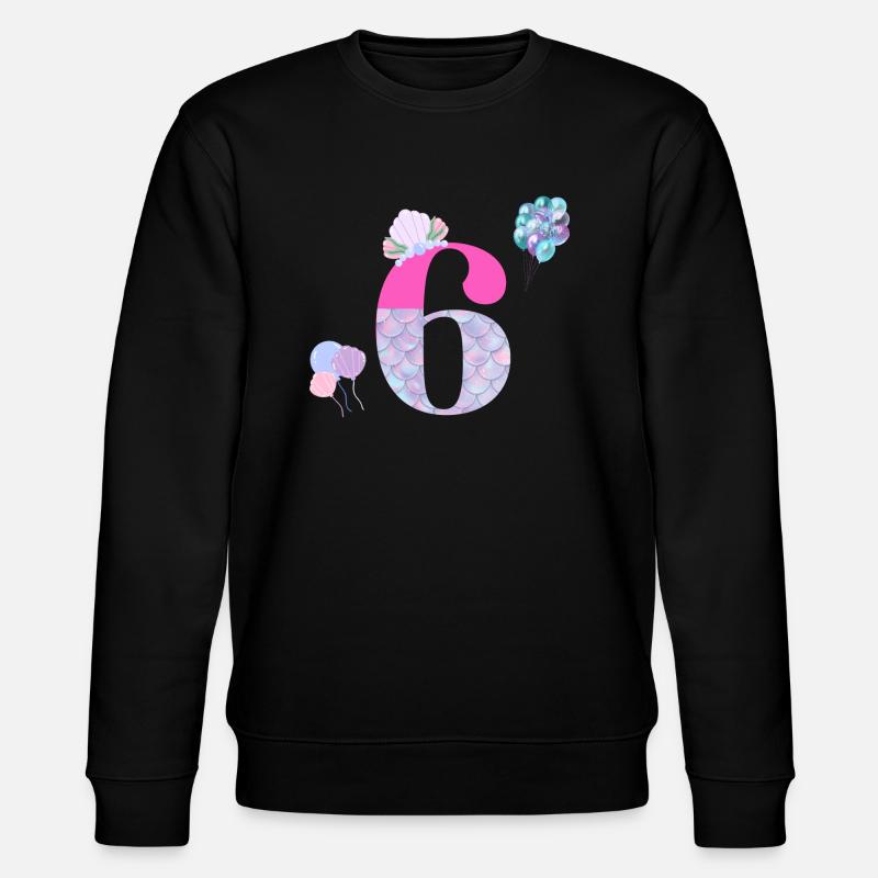 6e anniversaire sirène - Sweat bio CHANGER Stanley/Stella Unisexe - noir