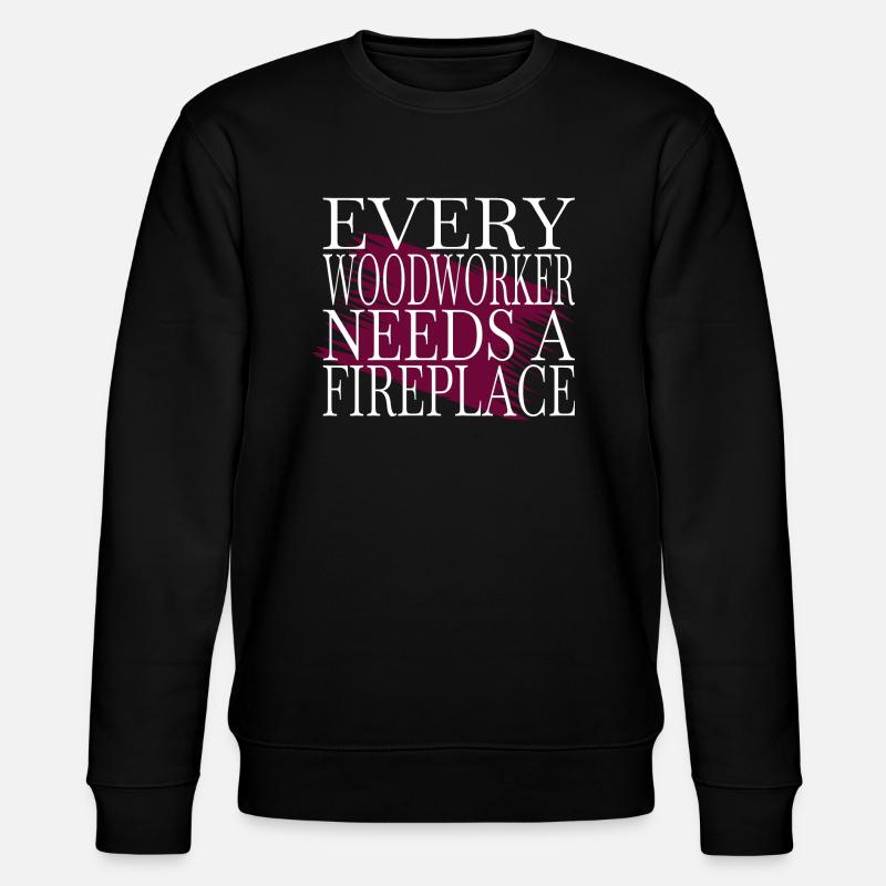Awesome Construction Carpenter Badge - Stanley/Stella CHANGER Unisex Organic Sweatshirt - black