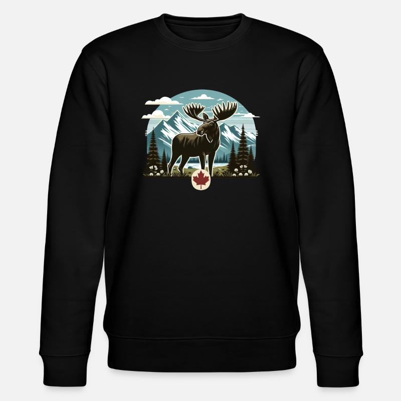 Kanada 18 - Stanley/Stella Unisex Bio-Sweatshirt CHANGER  - Schwarz