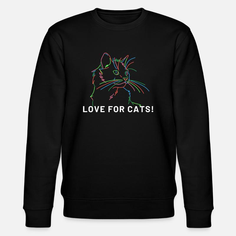Lignes d’art pour chats - Sweat bio CHANGER Stanley/Stella Unisexe - noir