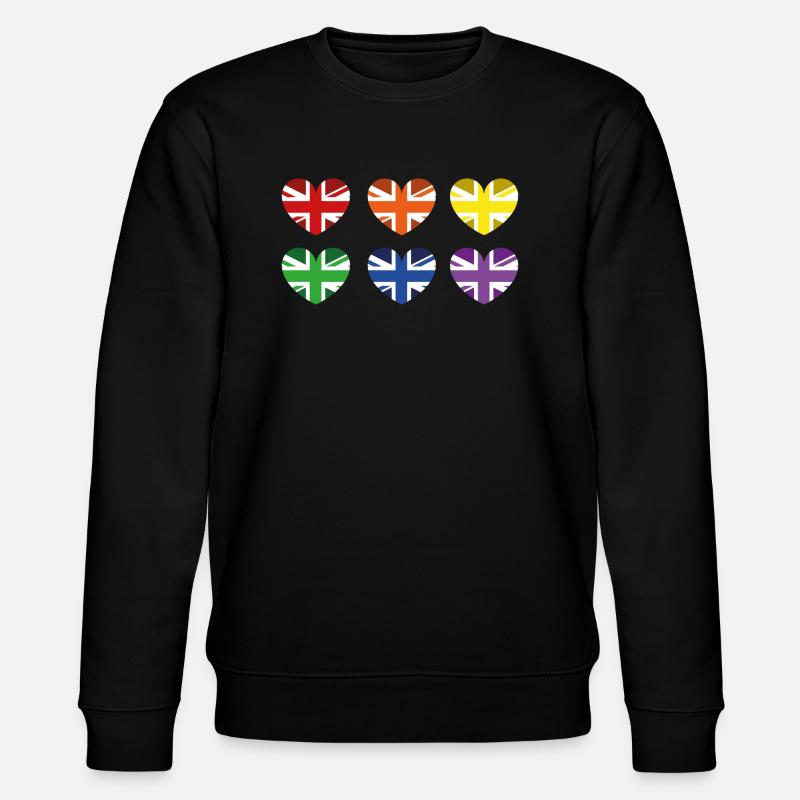 BRITISCHE REGENBOGENFLAGGE - Stanley/Stella Unisex Bio-Sweatshirt CHANGER  - Schwarz