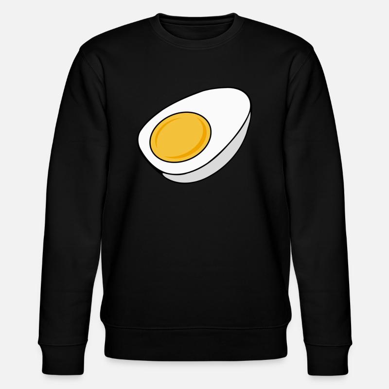 Egg cooked half divided - Stanley/Stella CHANGER Unisex Organic Sweatshirt - black