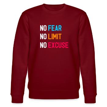 NO Limit - Stanley/Stella Unisex Bio-Sweatshirt CHANGER  - Burgunderrot - Vorne - Nik (191cm) & Marisol (170cm)