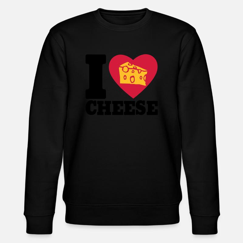I love Cheese - Stanley/Stella CHANGER Unisex Organic Sweatshirt - black