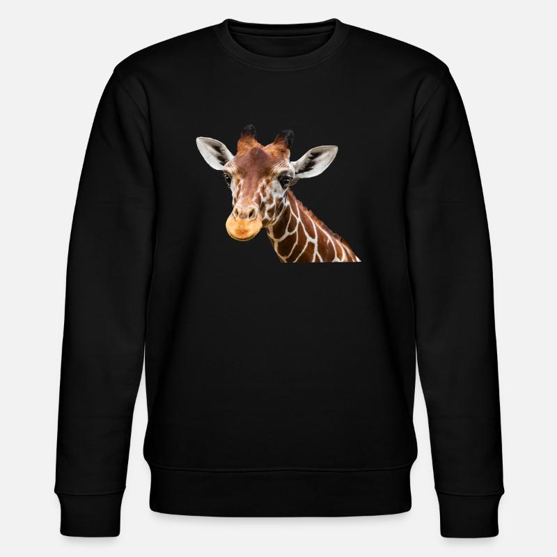 Giraffe - Stanley/Stella Unisex Bio-Sweatshirt CHANGER  - Schwarz