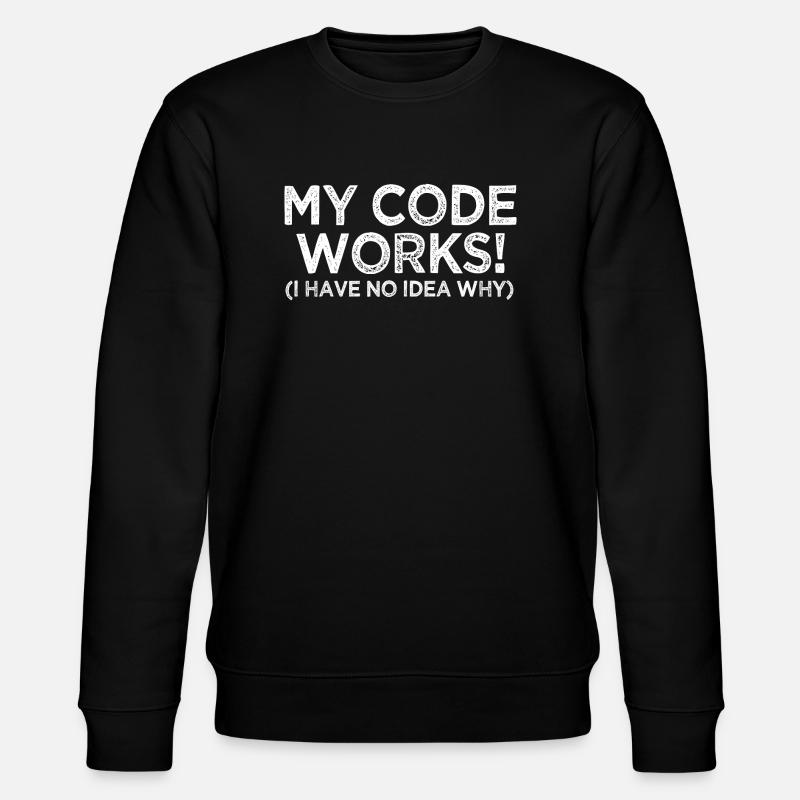 Meine Codearbeit Programmierung - Stanley/Stella Unisex Bio-Sweatshirt CHANGER  - Schwarz