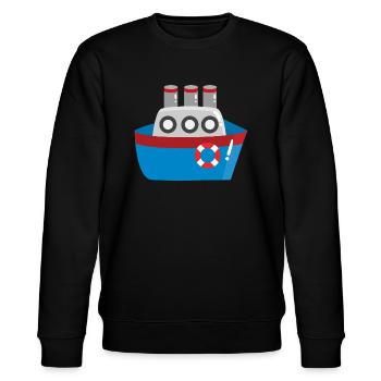 Ship - Stanley/Stella CHANGER Unisex Organic Sweatshirt - black - Front - Nik (191cm) & Marisol (170cm)