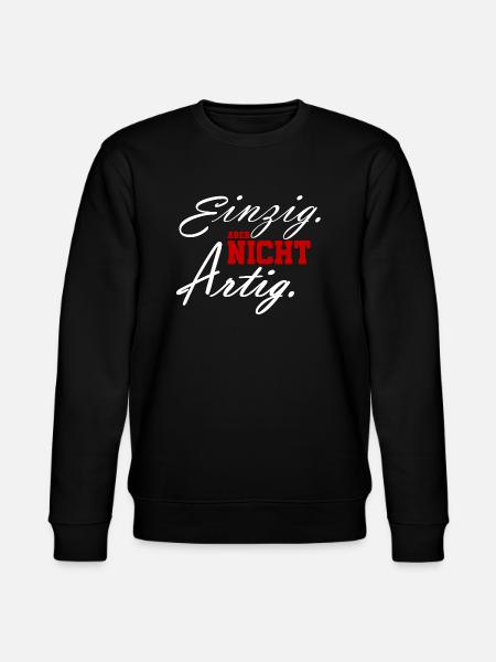 einzig aber nicht artig - Stanley/Stella Unisex Bio-Sweatshirt CHANGER  - Schwarz