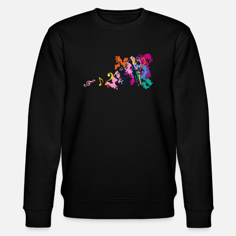 Saxophonmusik Note CLE Sol Fantasy - Stanley/Stella Unisex Bio-Sweatshirt CHANGER  - Schwarz