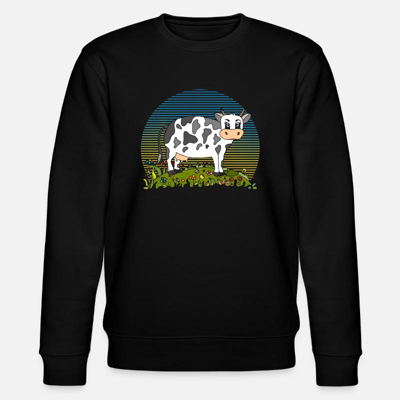 Kuh - Stanley/Stella Unisex Bio-Sweatshirt CHANGER  - Schwarz