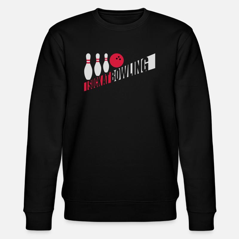 I suck at bowling - Stanley/Stella CHANGER Unisex Organic Sweatshirt - black
