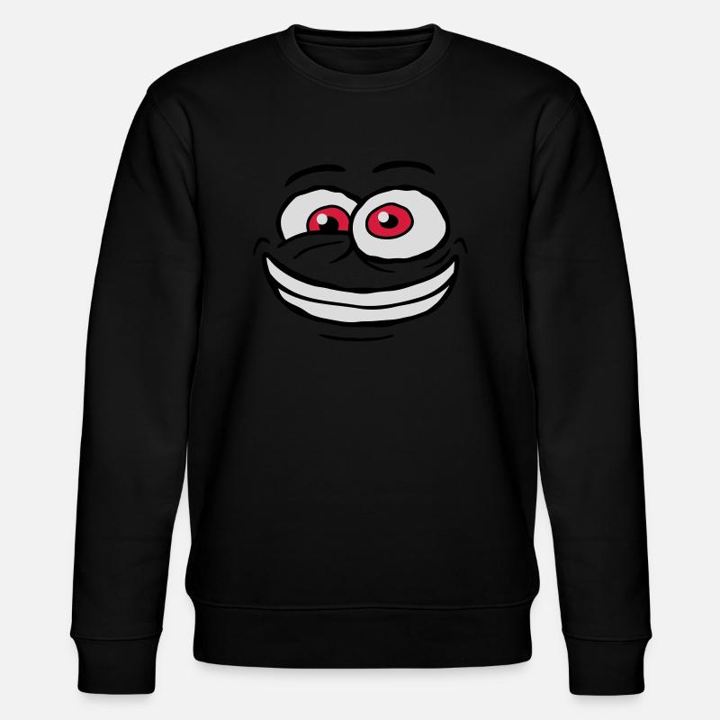 Verrücktes Comic Gesicht Design - Stanley/Stella Unisex Bio-Sweatshirt CHANGER  - Schwarz