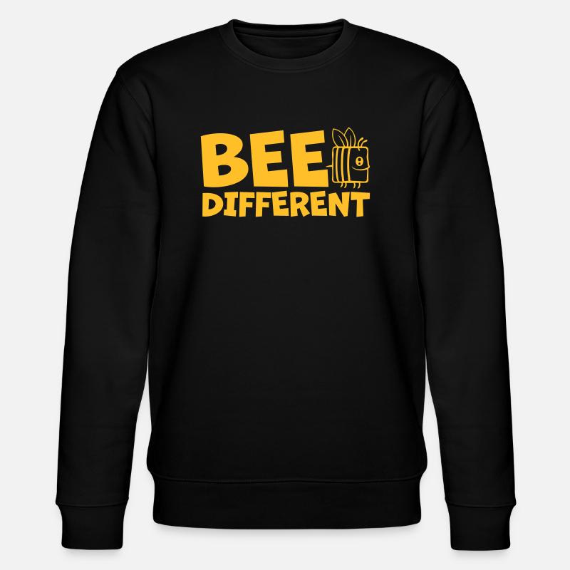 bee different Spruch Zitat - Stanley/Stella Unisex Bio-Sweatshirt CHANGER  - Schwarz