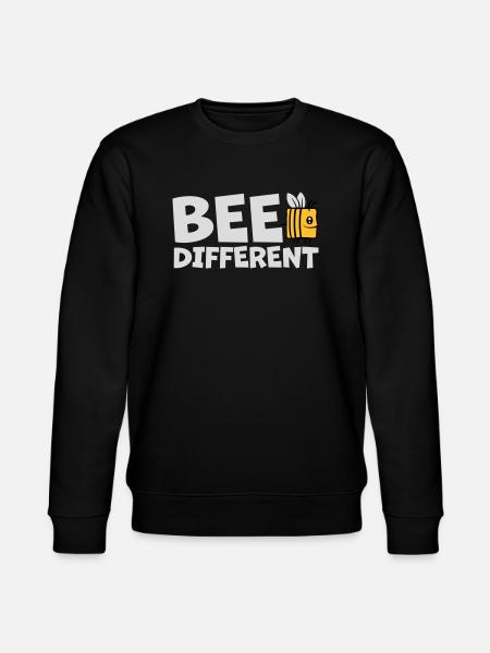 bee different saying quote - Stanley/Stella CHANGER Unisex Organic Sweatshirt - black