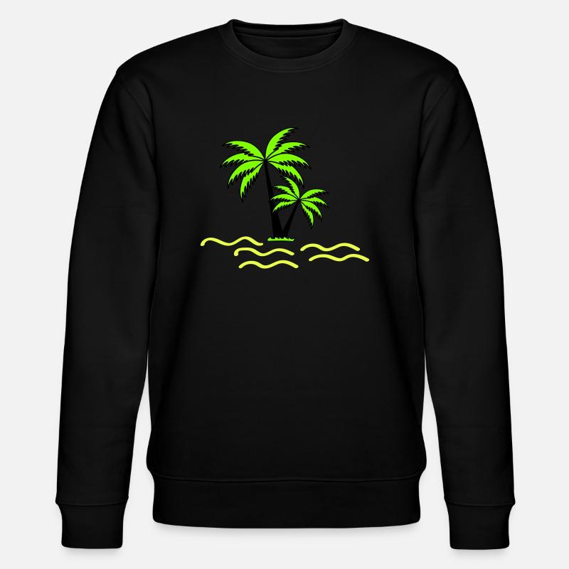 Palmiers - Sweat bio CHANGER Stanley/Stella Unisexe - noir