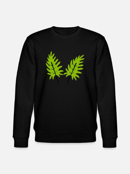 leaves - Stanley/Stella CHANGER Unisex Organic Sweatshirt - black